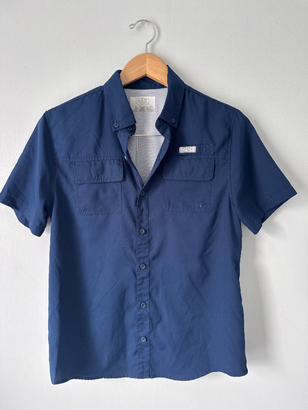 Ocean Coast boys button up fishing shirt
